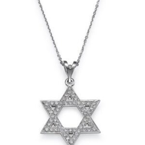 תליון מגן דויד יהלומים טבעיים
